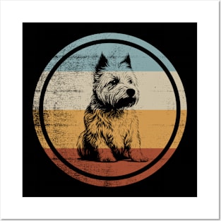 Retro Style West Highland White Terrier Dog Posters and Art